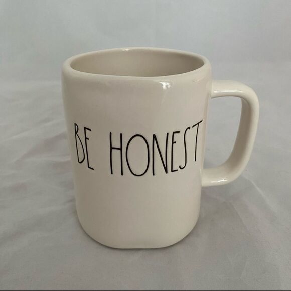 Rae Dunn Mug Be Honest Coffee Tea Home Decor Collector Neutral Classic Farmhouse - Picture 1 of 10